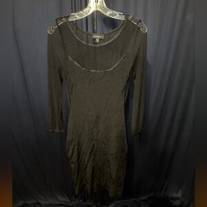 Sheer mesh black bebe dress